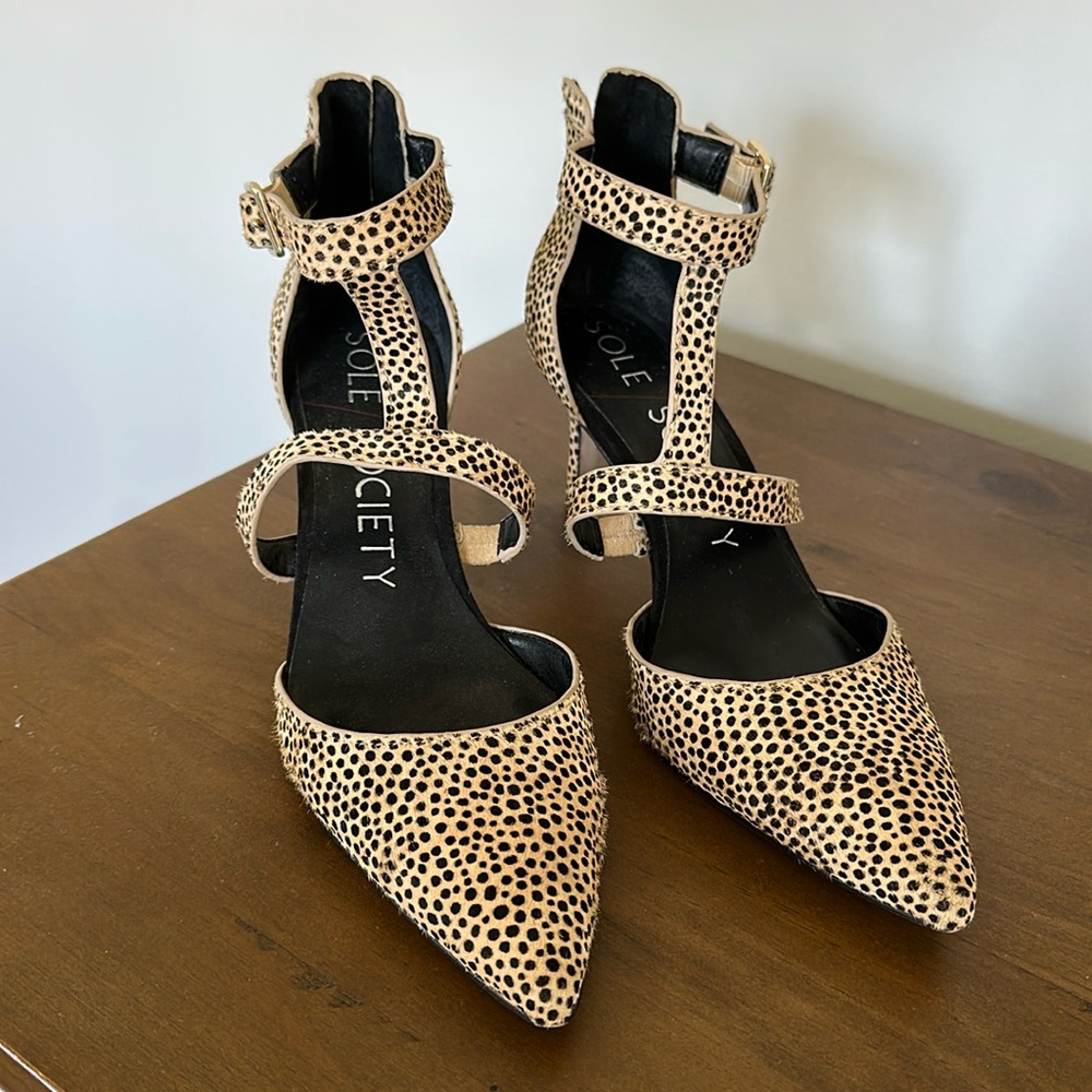 Sole Society Leopard Heels Size 8